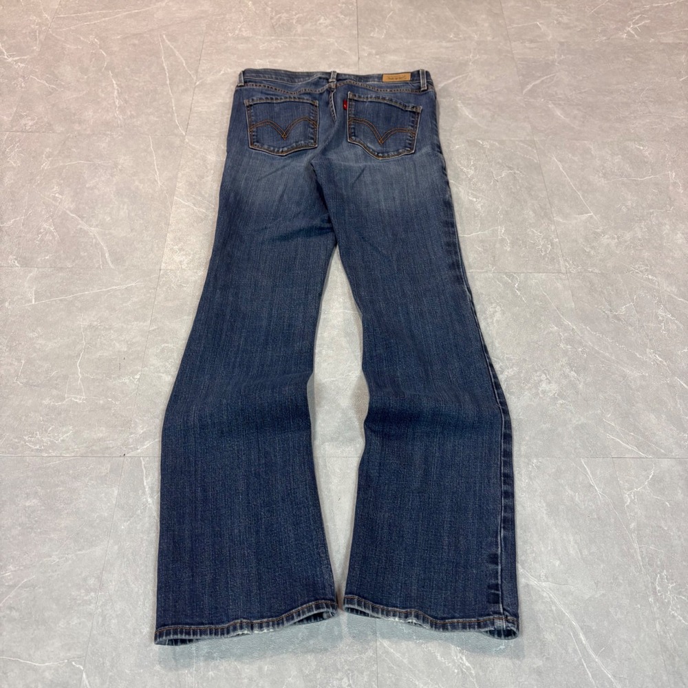 Levis 525 Boot Cut Jeans Womens 4 Medium Wash Paisley Waistband Denim 3337